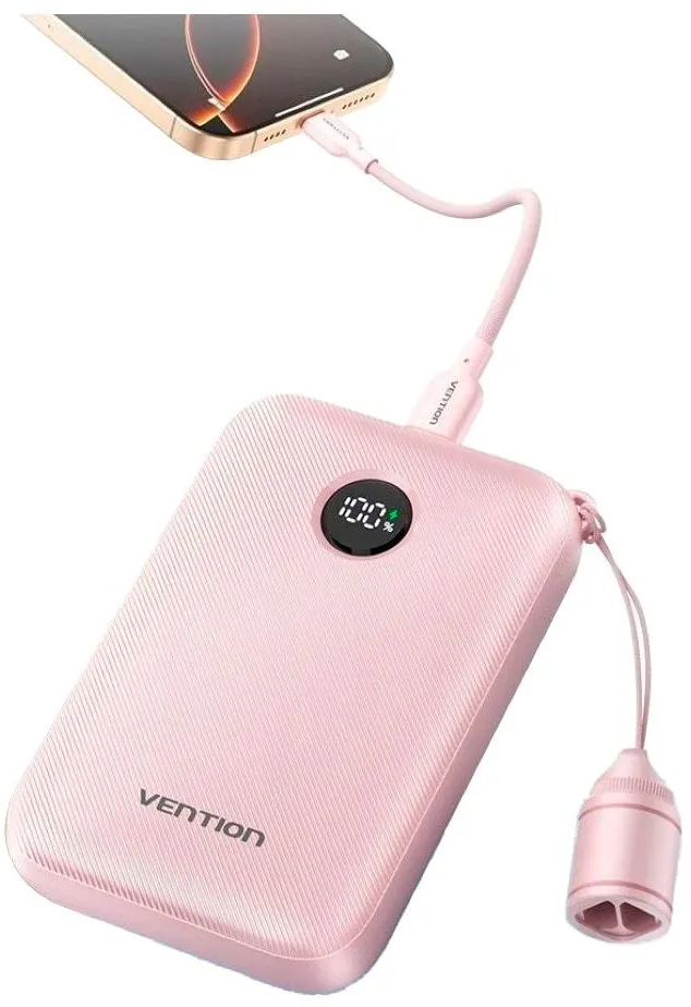 Павербанк Vention 10000mAh 22,5W PD, QC Pink фото