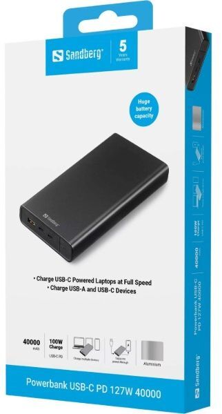 Павербанк Sandberg PD 40000mAh 127W фото2