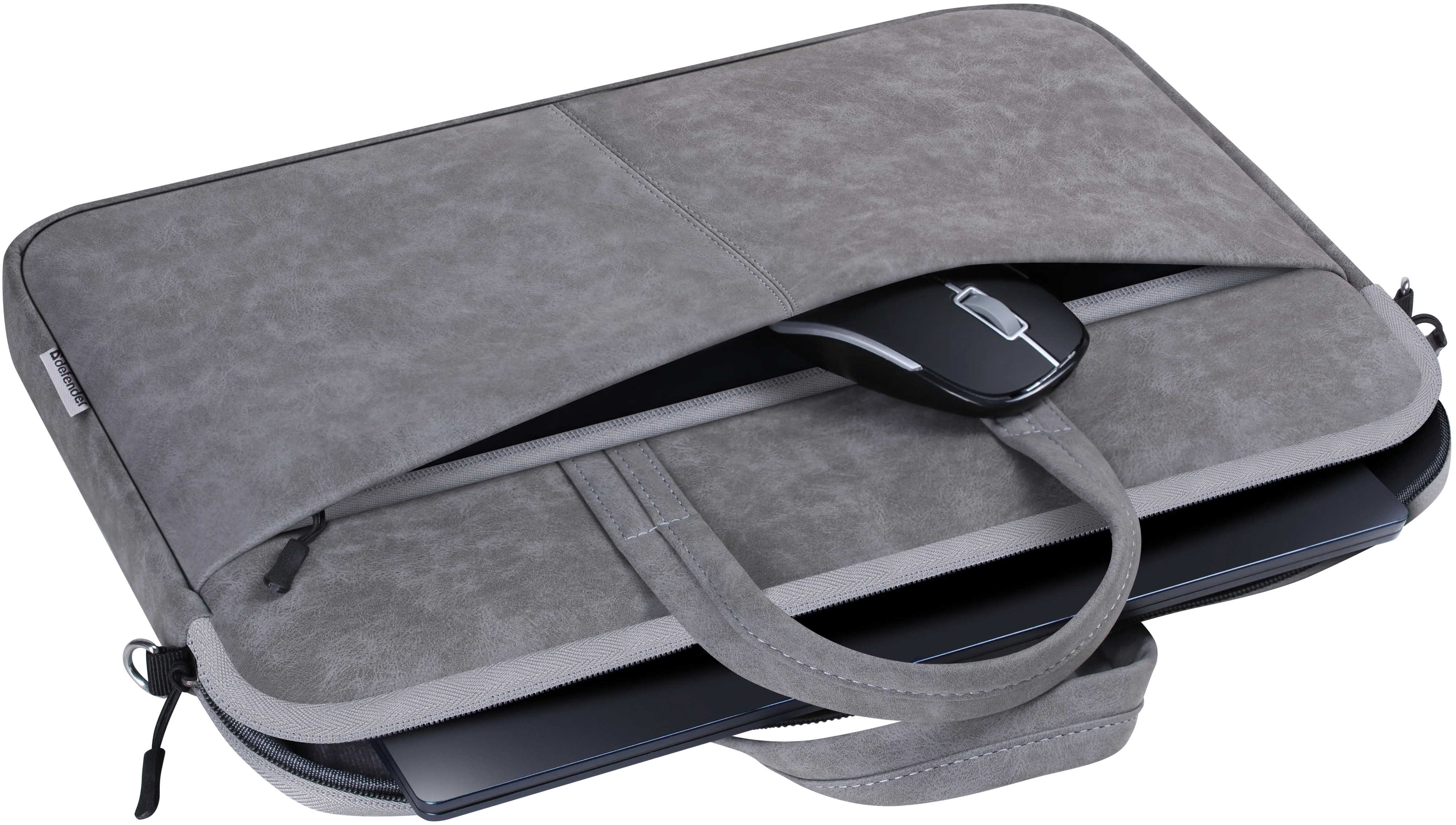 Сумка для ноутбука 15.6'' Defender Solid PU серая фото3