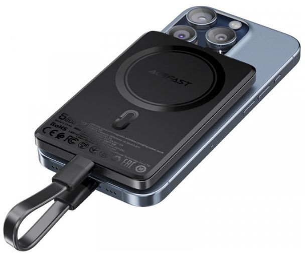 Павербанк Acefast 5000mAh 18W magnetic Wireless Black фото4