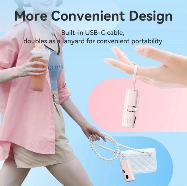 Павербанк Vention 4800mAh 22,5W PD, USB-C Black фото