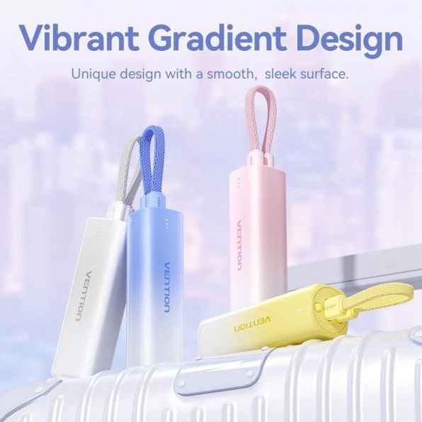 Павербанк Vention 5000mAh 20W PD Gradient Yellow фото2