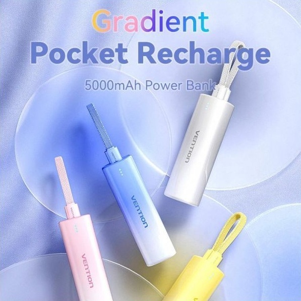 Павербанк Vention 5000mAh 20W PD Gradient Yellow фото3