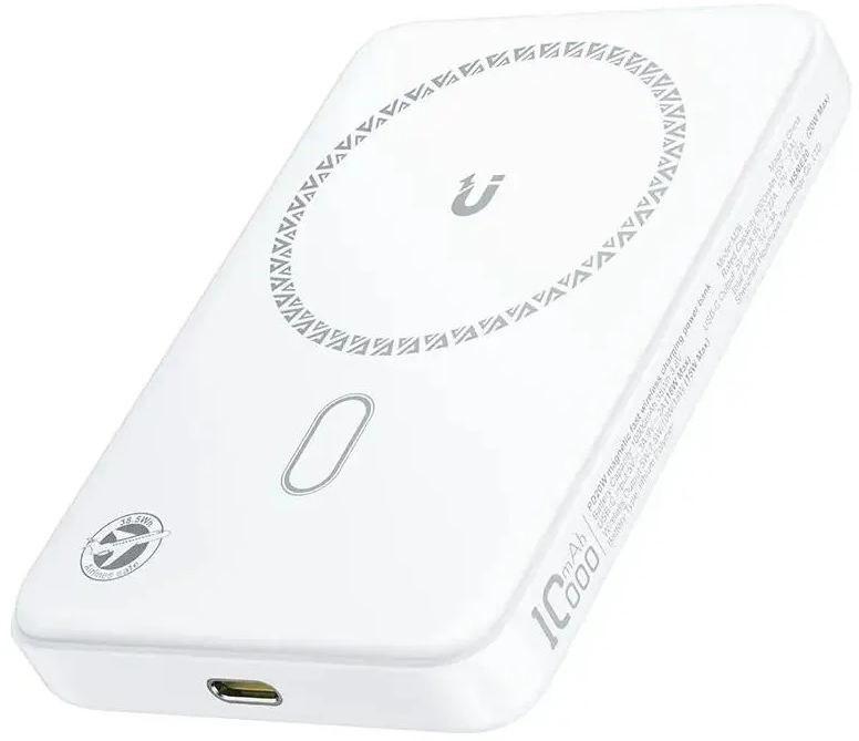 Павербанк Acefast Magnetic Wireless 10000mAh 20W PD M26 White фото3