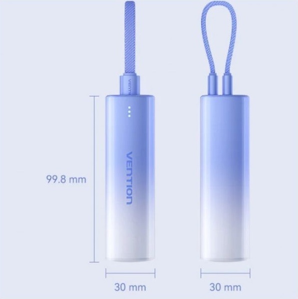 Павербанк Vention 5000mAh 20W PD Gradient Blue фото2