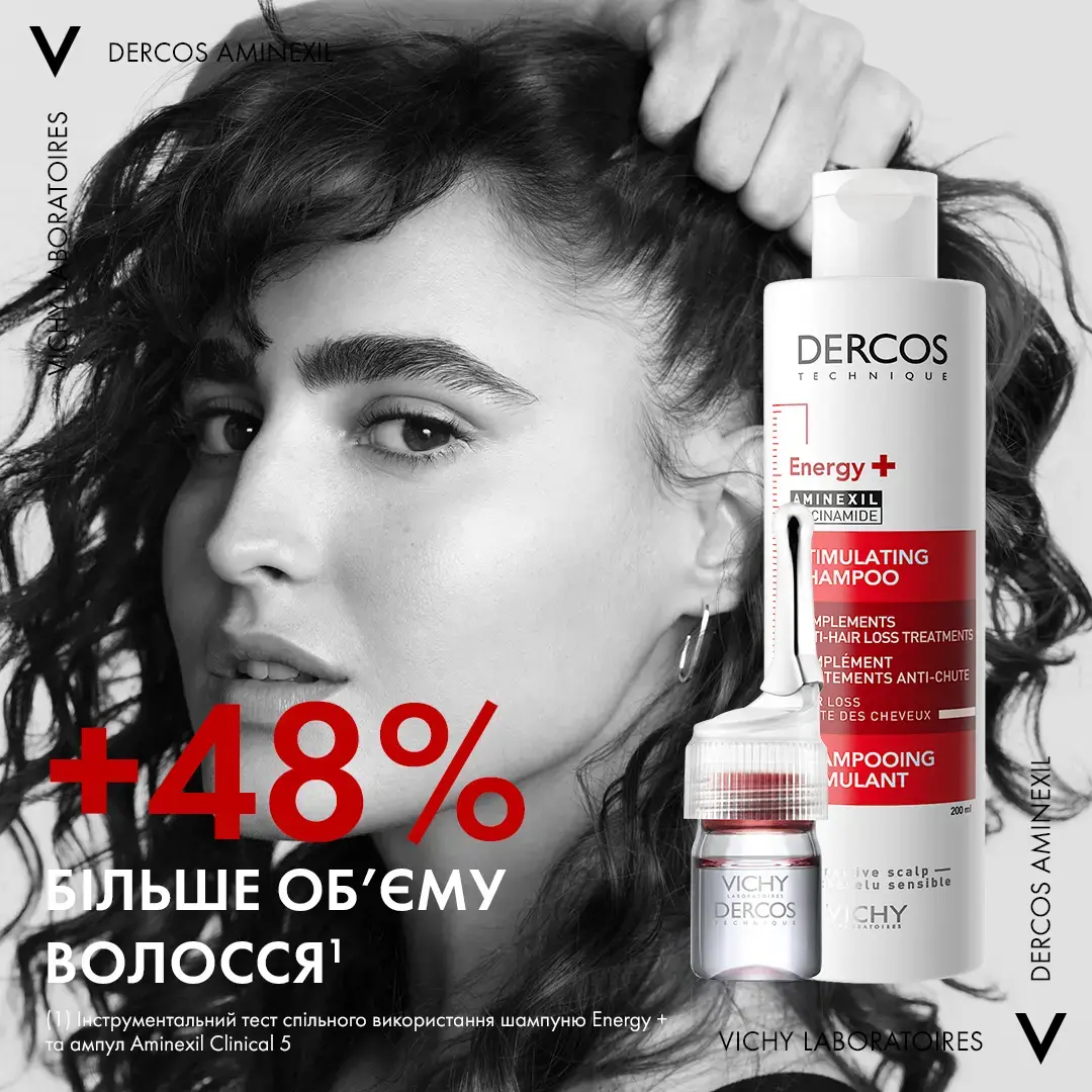 Тонизирующий шампунь Vichy Dercos Energy+ для борьбы с выпадением волос 400 мл фото