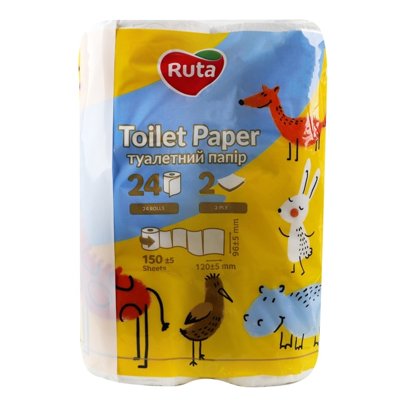 Туалетная бумага Ruta Kids 24 рул 2 ш фото4