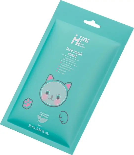 Тканевая маска для лица Minimi kids beauty Алоэ 25 мл фото2