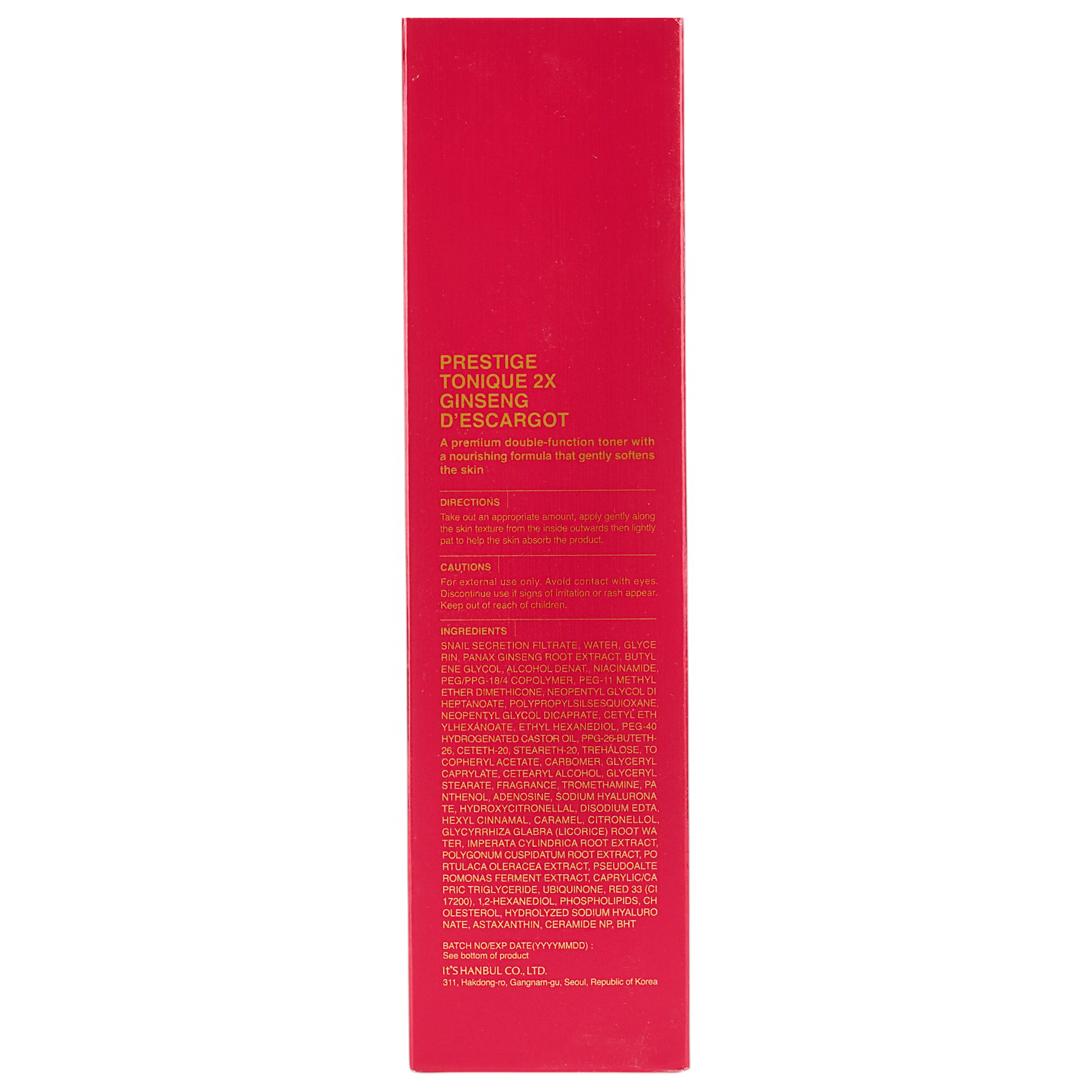 Тонер для обличчя It's Skin Prestige Tonique 2x Ginseng D'Escargot, 140 мл фото4
