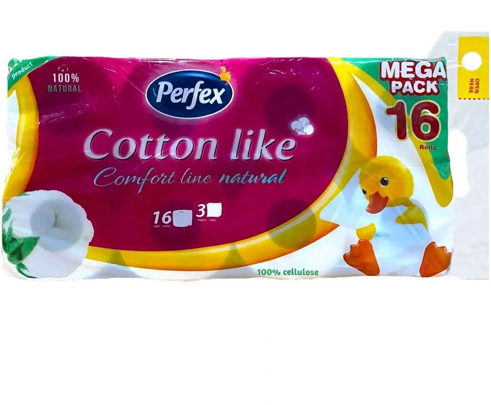 Туалетная бумага Perfex Cotton Comfort Line трехслойная 16 шт. фото3