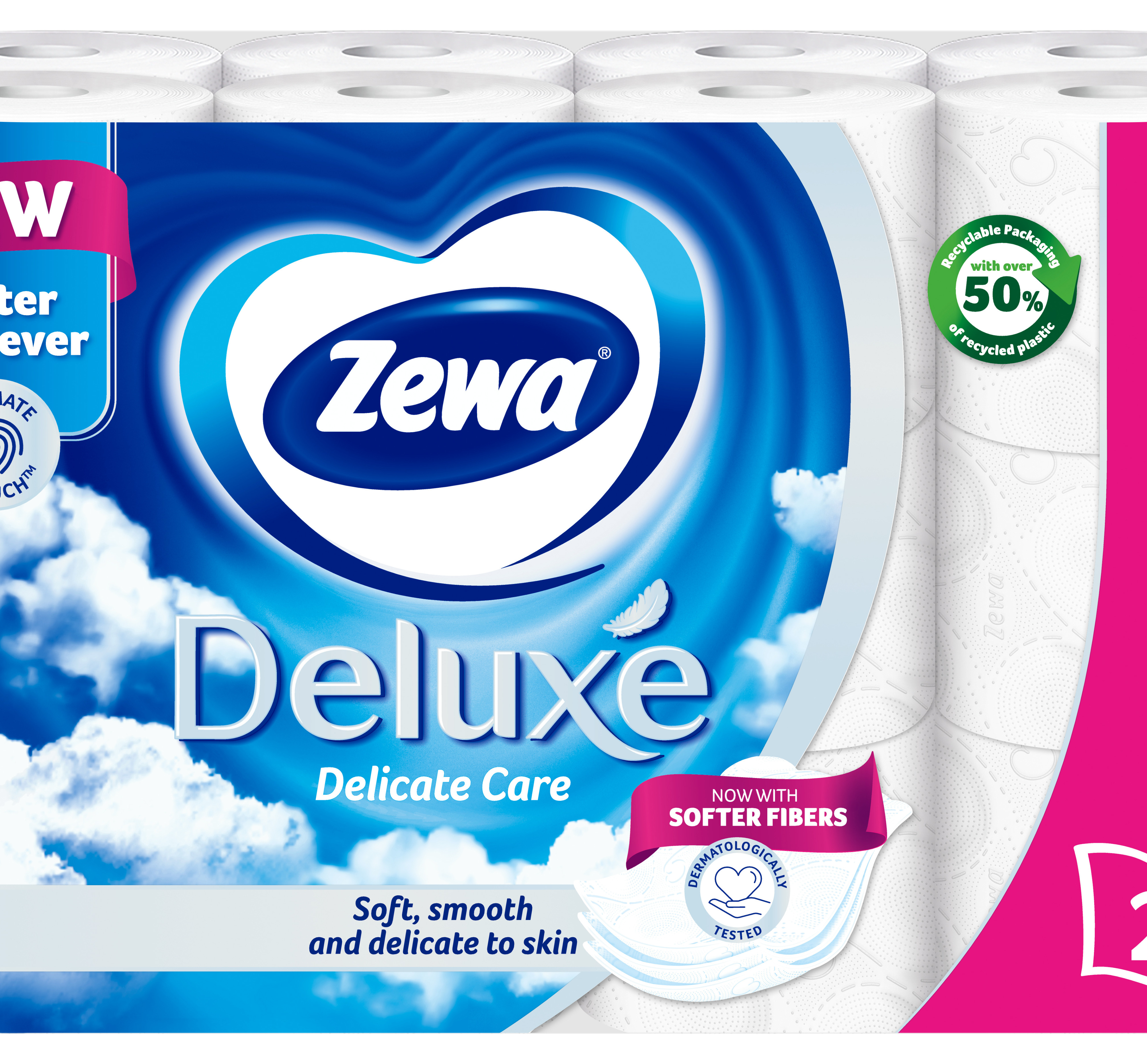 Туалетная бумага Zewa Deluxe Белая трехслойная 24 рулона фото2