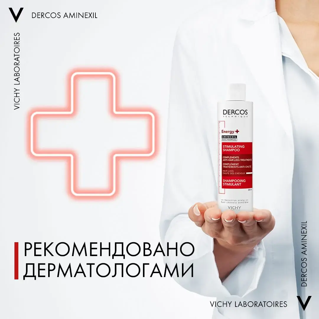Тонизирующий шампунь Vichy Dercos Energy+ для борьбы с выпадением волос 200 мл фото