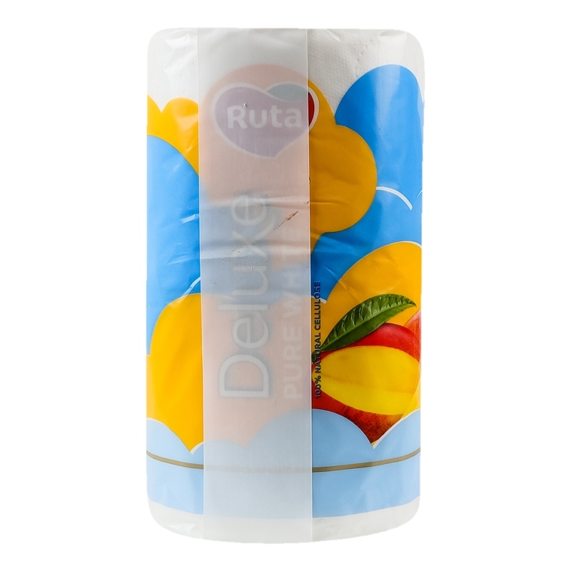 Туалетная бумага Ruta Pure White Deluxe 8 рул 3 ш белый манго фото3