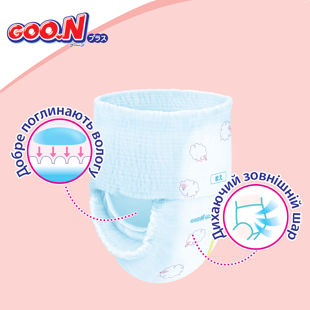 Трусики-подгузники Goo.N Plus XL (12-20 кг) 38 шт. для детей унисекс (878588) фото