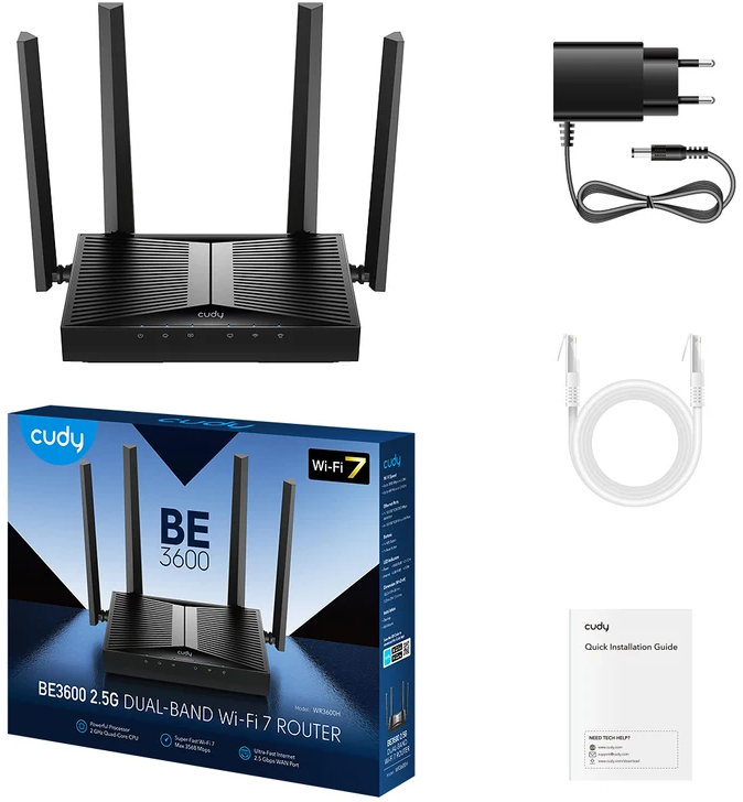 Маршрутизатор Cudy WR3600H, BE3600 2.5G Wi-Fi 7 Router фото3