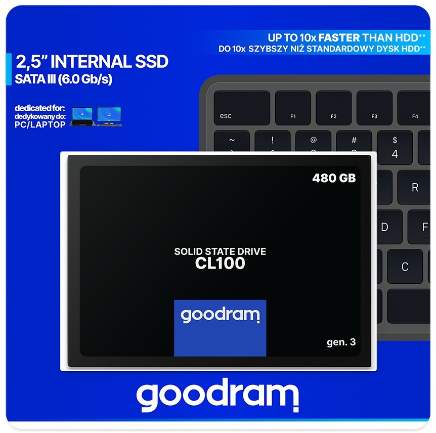 SSD Накопичувач 480Gb GoodRAM CL100 SATA III 2.5" TLC (SSDPR-CL100-480-G3) фото3