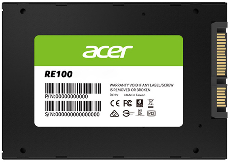 SSD Накопичувач 256Gb Acer RE100 SATA III 2.5" TLC (BL.9BWWA.107) фото