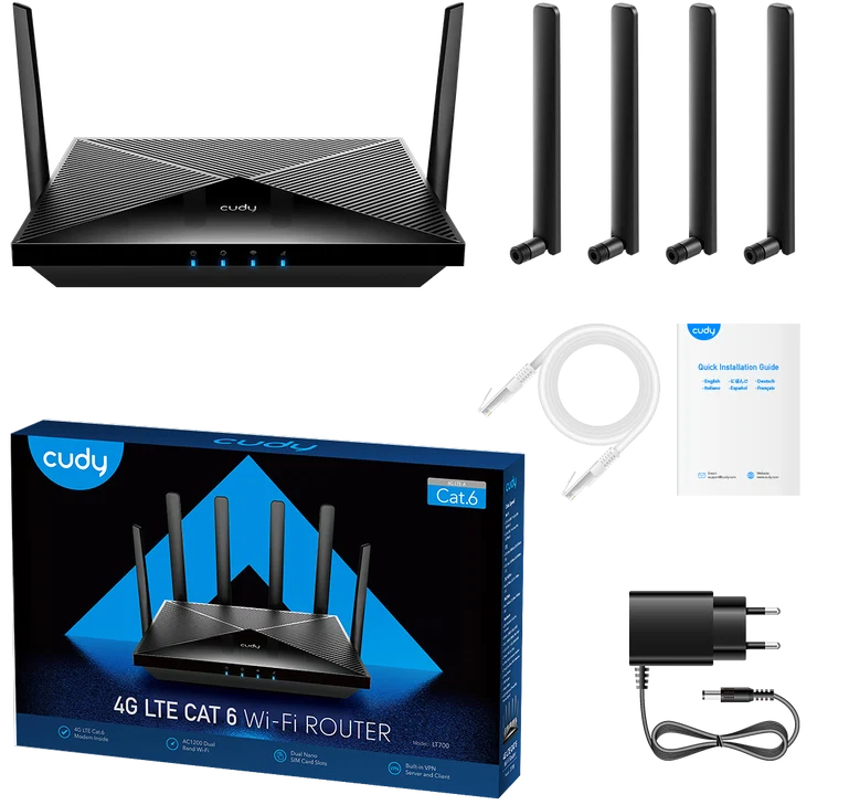 Маршрутизатор Cudy LT700, AC1200 Wi-Fi 4G LTE-Cat6 Gigabit Router фото5