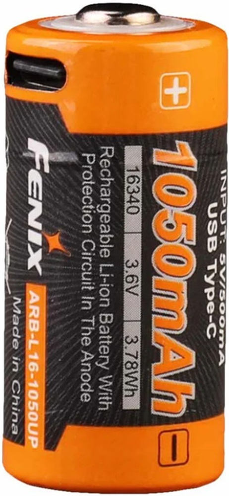 Аккумулятор 16340 Fenix (1050 mAh) Type-C фото2