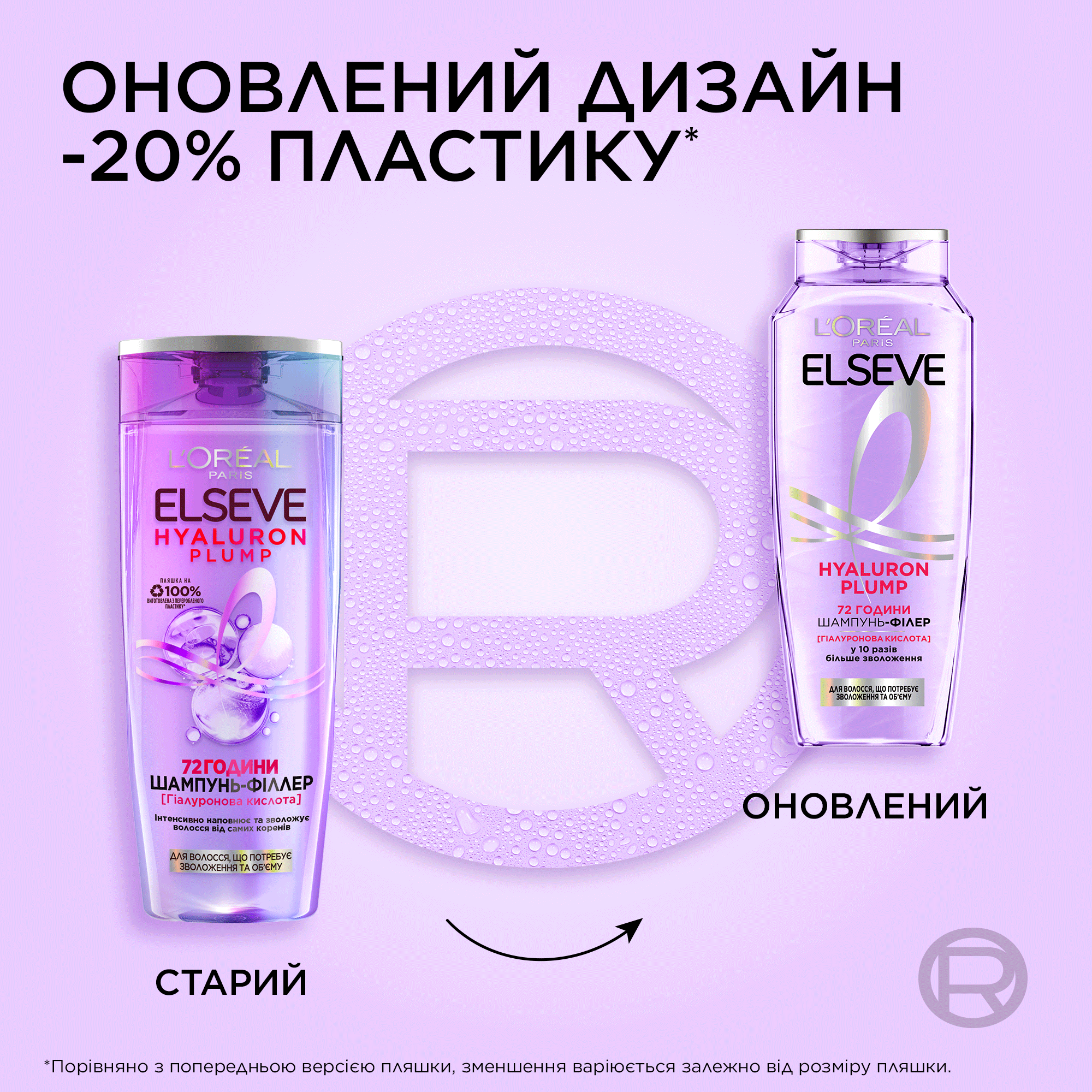 Шампунь-филлер для волос L'Oreal Paris Elseve Hyaluron Plump 400 мл (AA428900) фото4