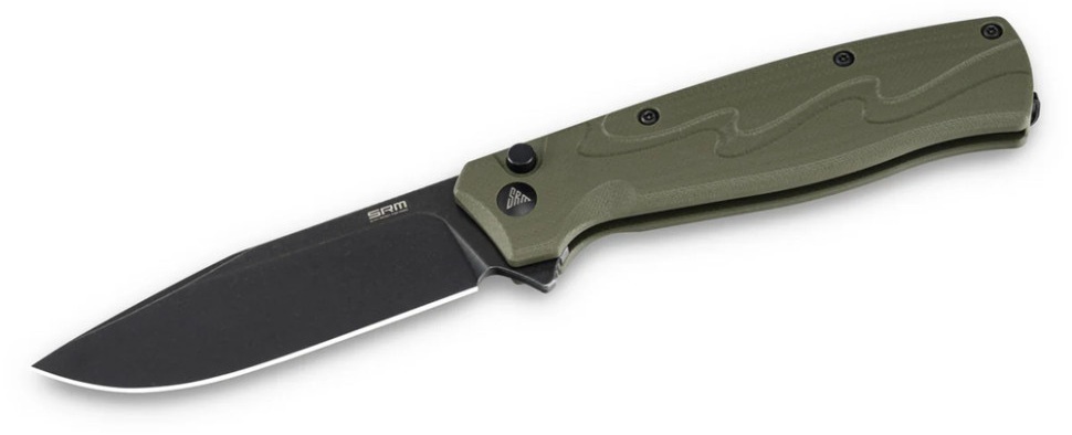 Ніж складаний туристичний SRM (9.2 см) 14C28N / G10 зелений фото3