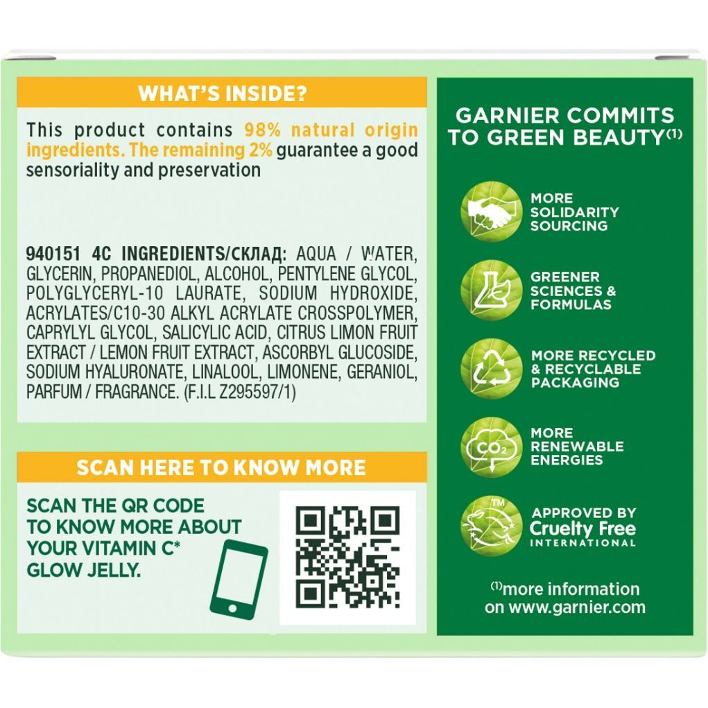 Зволожуючий гель Garnier Skin Naturals з вітаміном С, 50 мл фото10