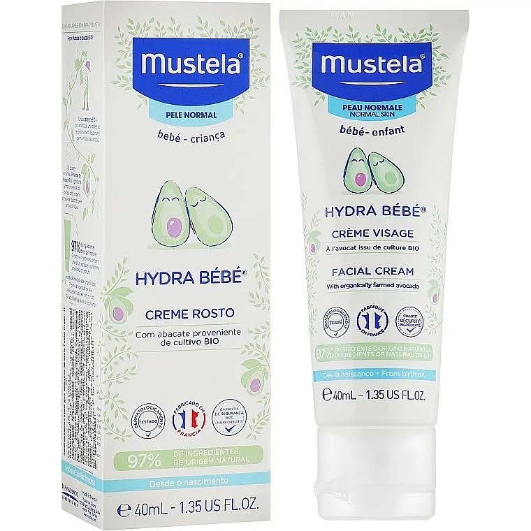 Зволожуючий крем для обличчя Mustela Hydra Bebe Facial Сream 40 мл фото