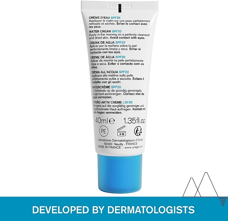 Увлажняющий крем Uriage Eau Thermale Creme D'Eau Legere SPF20 40 мл фото3