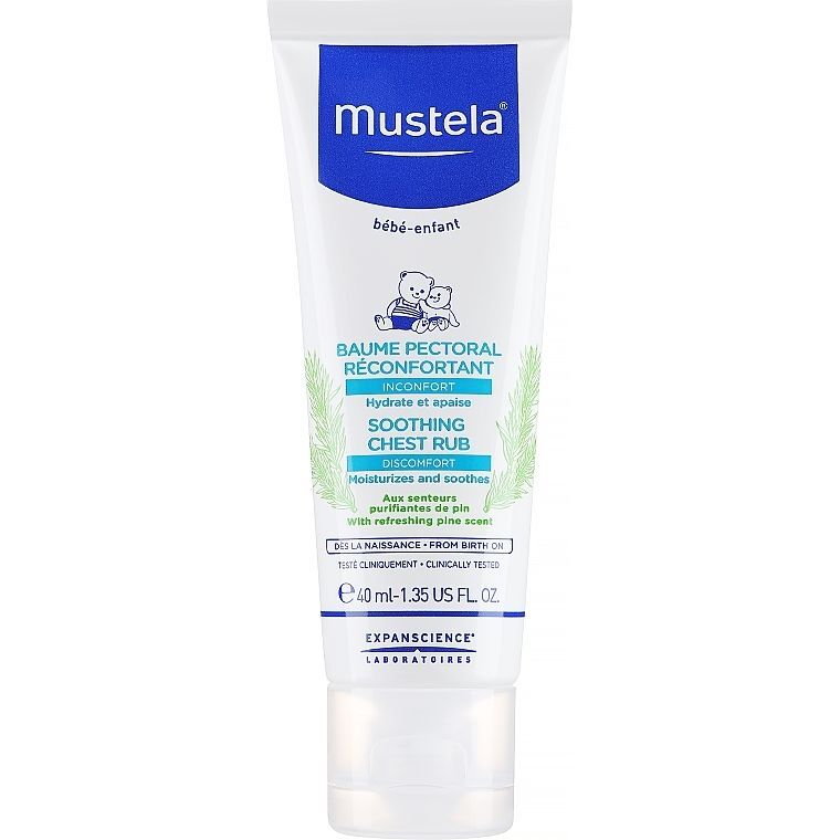 Бальзам для тела Mustela Soothing Chest Rub Успокаивающий 40 мл фото