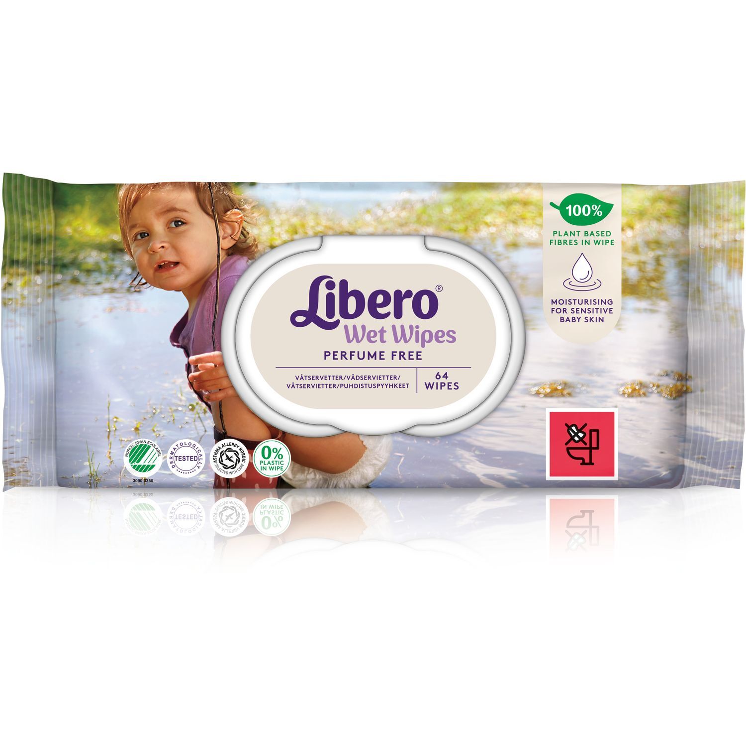 Влажные салфетки Libero Wet Wipes, 64 шт фото2