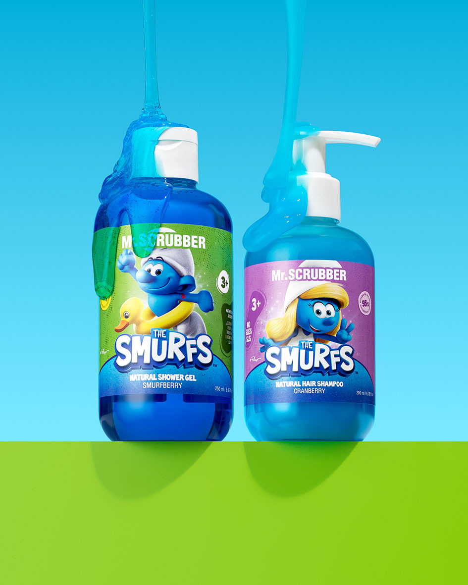 Натуральний дитячий гель для душу Mr.Scrubber The Smurfs Smurfberry фото2