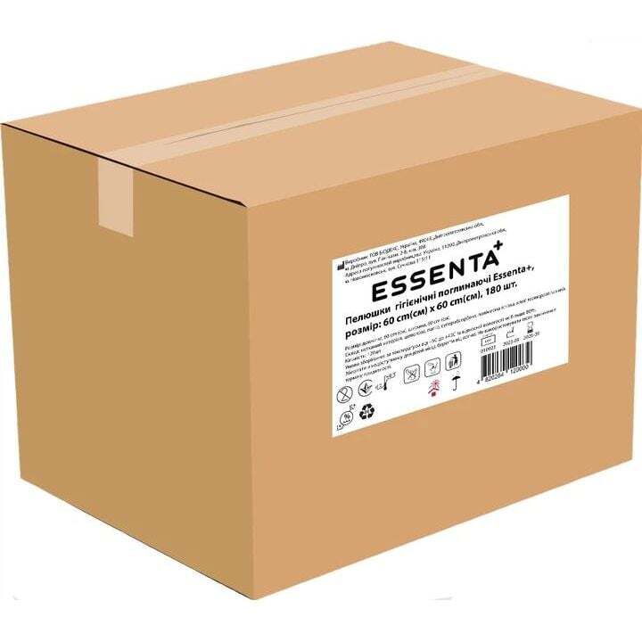 Набір пелюшки гігієнічні Essenta Standard 60 х 60 см 180 шт. фото