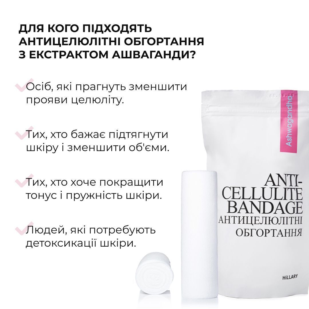 Набір антицелюлітних розігрівальних обгортань Hillary Heating Anti-Cellulite Wrap Set фото5