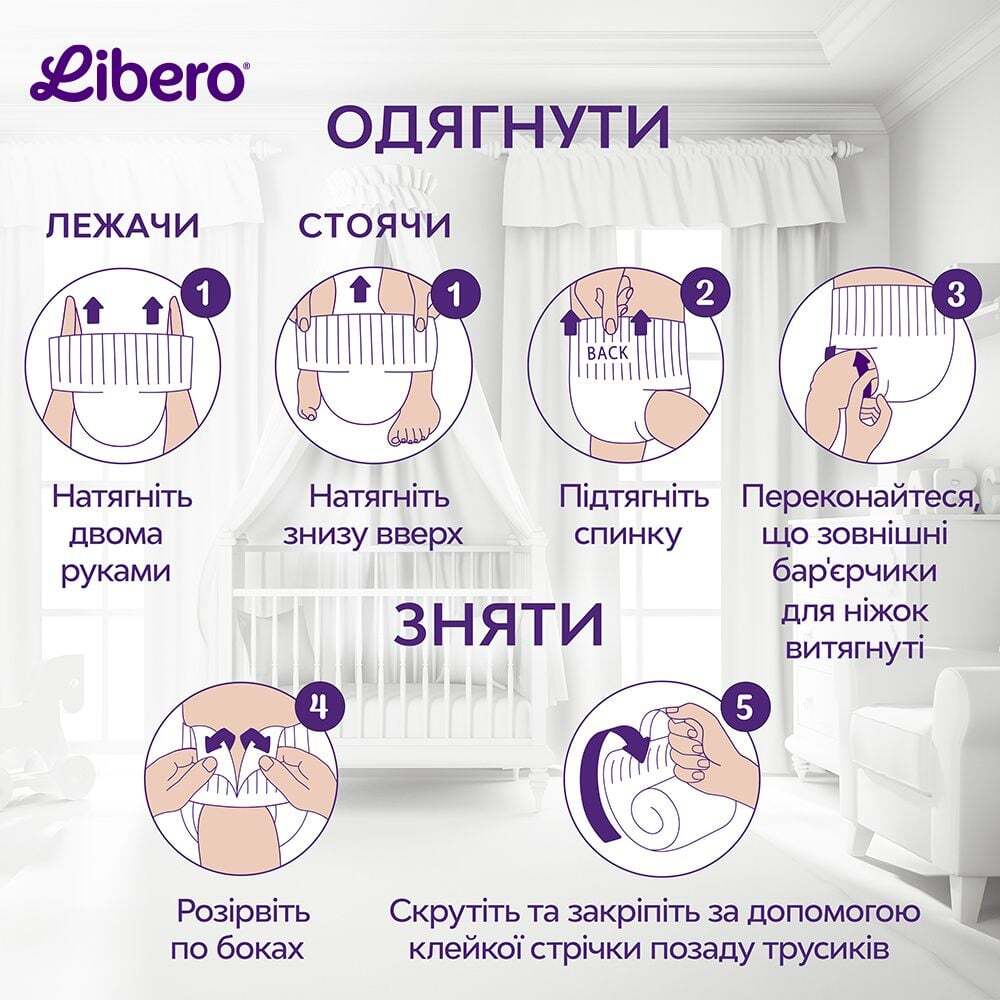 Набір підгузки-трусики Libero Touch Pants 7 (16-26 кг) 44 шт. фото