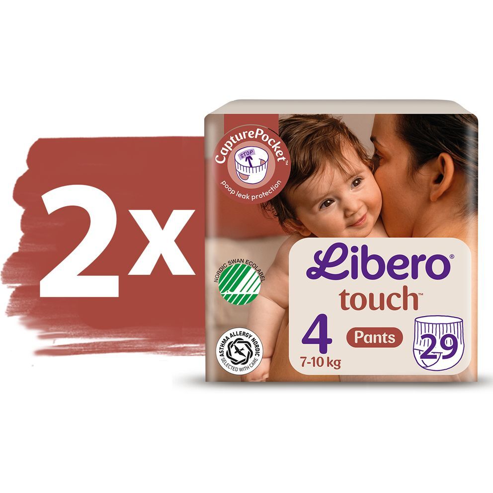 Набір підгузки-трусики Libero Touch Pants 4 (7-10 кг) 58 шт. фото
