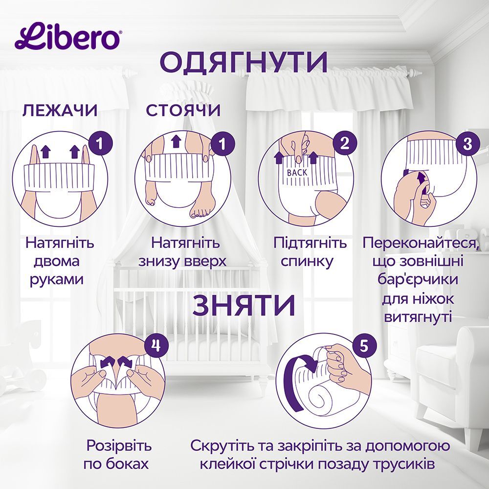 Набір підгузки-трусики Libero Touch Pants 4 (7-10 кг) 58 шт. фото