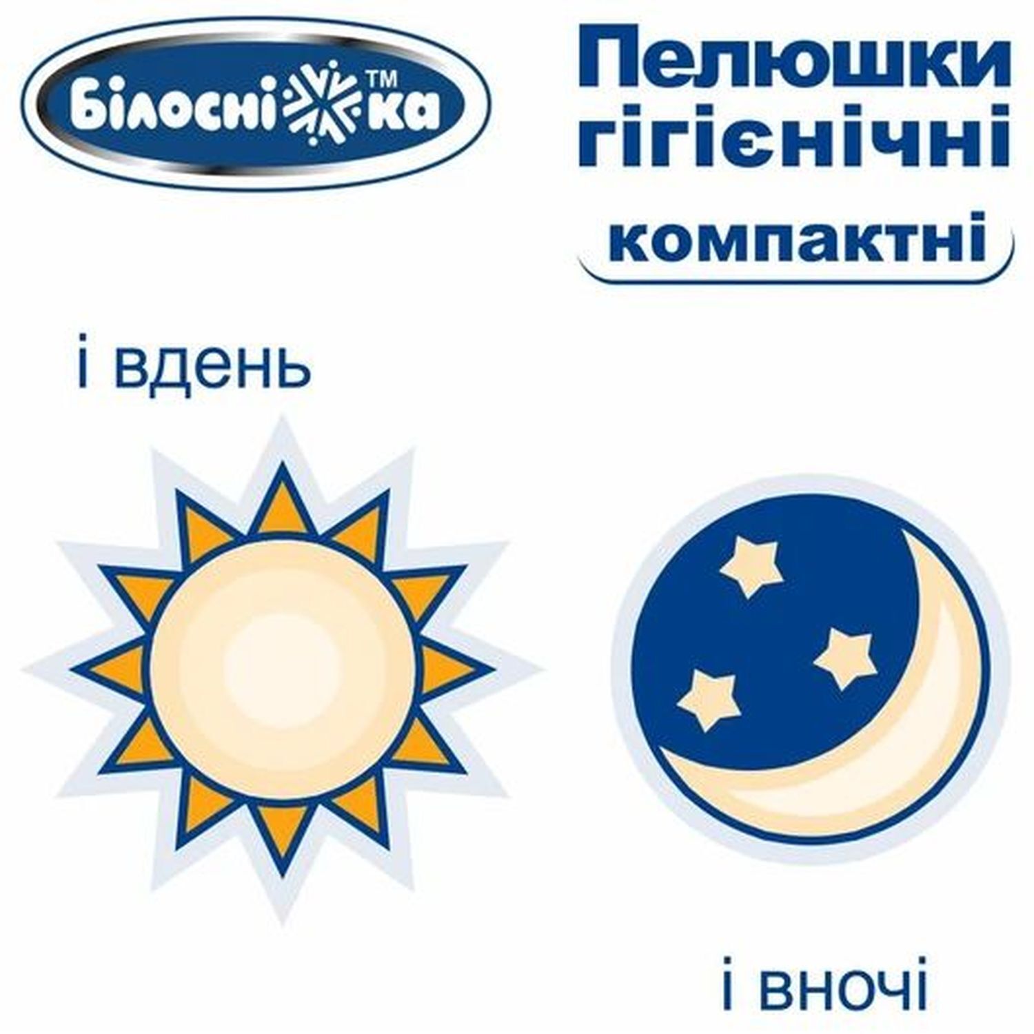 Набір одноразових пелюшок гігієнічних Білосніжка Компактні 90х60 см 120 шт. фото