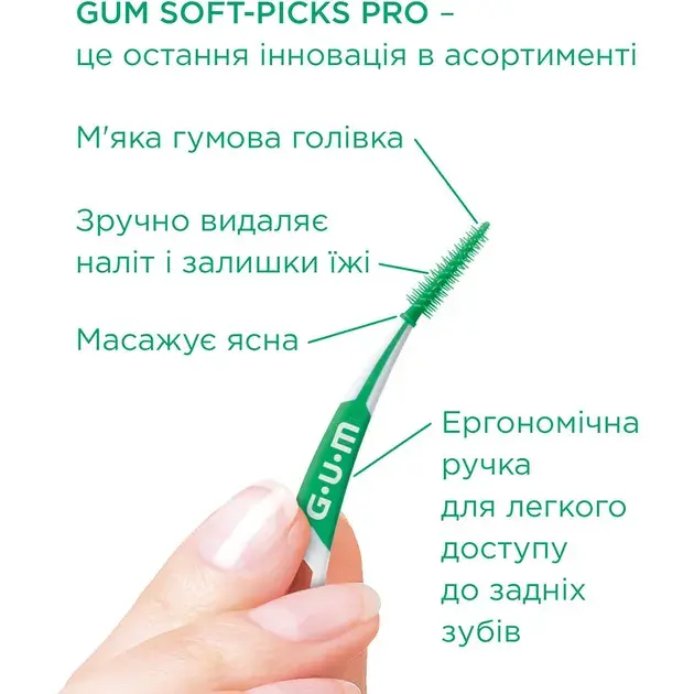 Набір міжзубних щіток GUM SoftPicks Pro розмір L 30 шт фото5