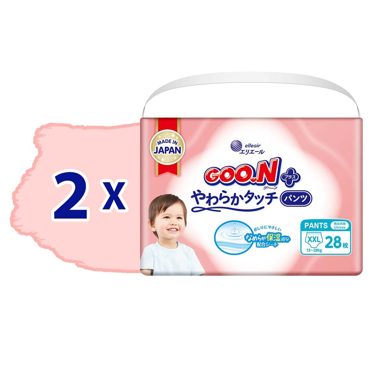 Набір трусики-підгузки GOO.N Plus для дітей 13-25 кг ХXL 56 шт. фото