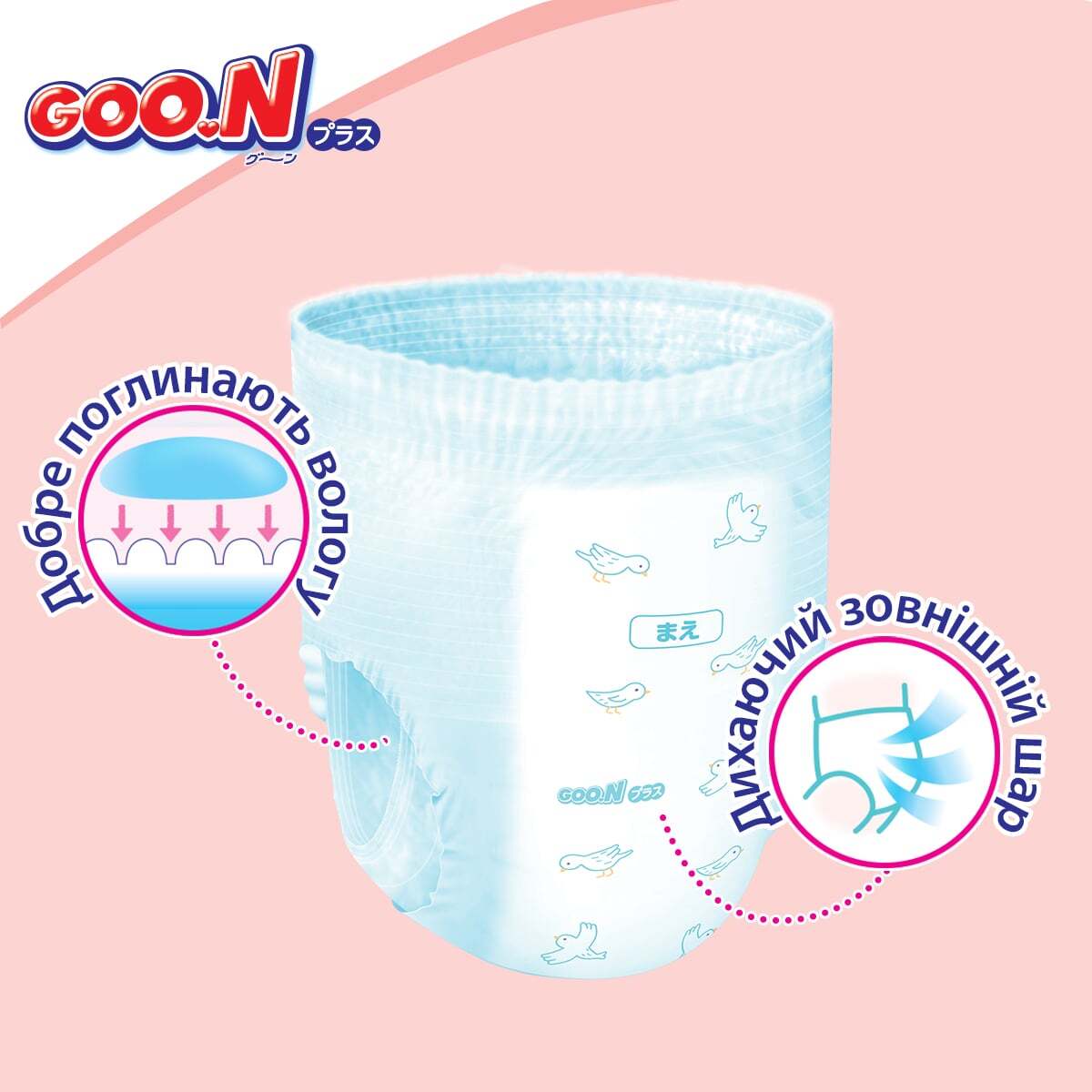 Набір трусики-підгузки GOO.N Plus для дітей 13-25 кг ХXL 56 шт. фото