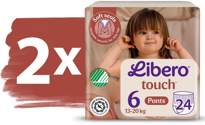 Набір підгузки-трусики Libero Touch Pants 6 (13-20 кг), 48 шт. фото