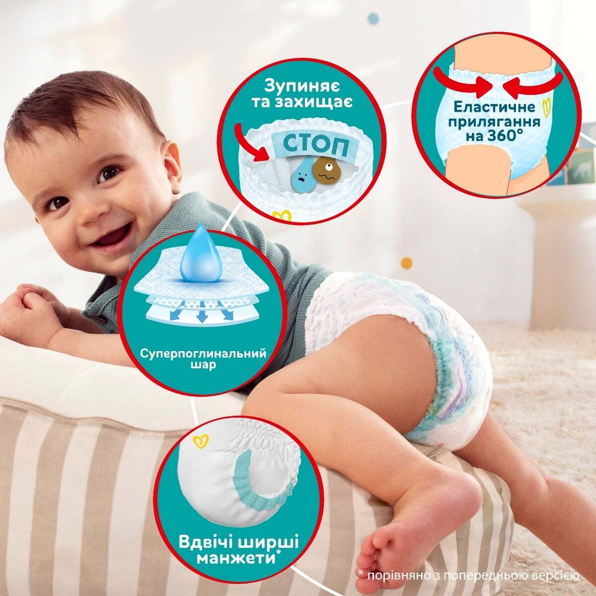 Набір підгузки-трусики Pampers Active Baby Pants Розмір 8 (17+ кг) 92 шт. фото