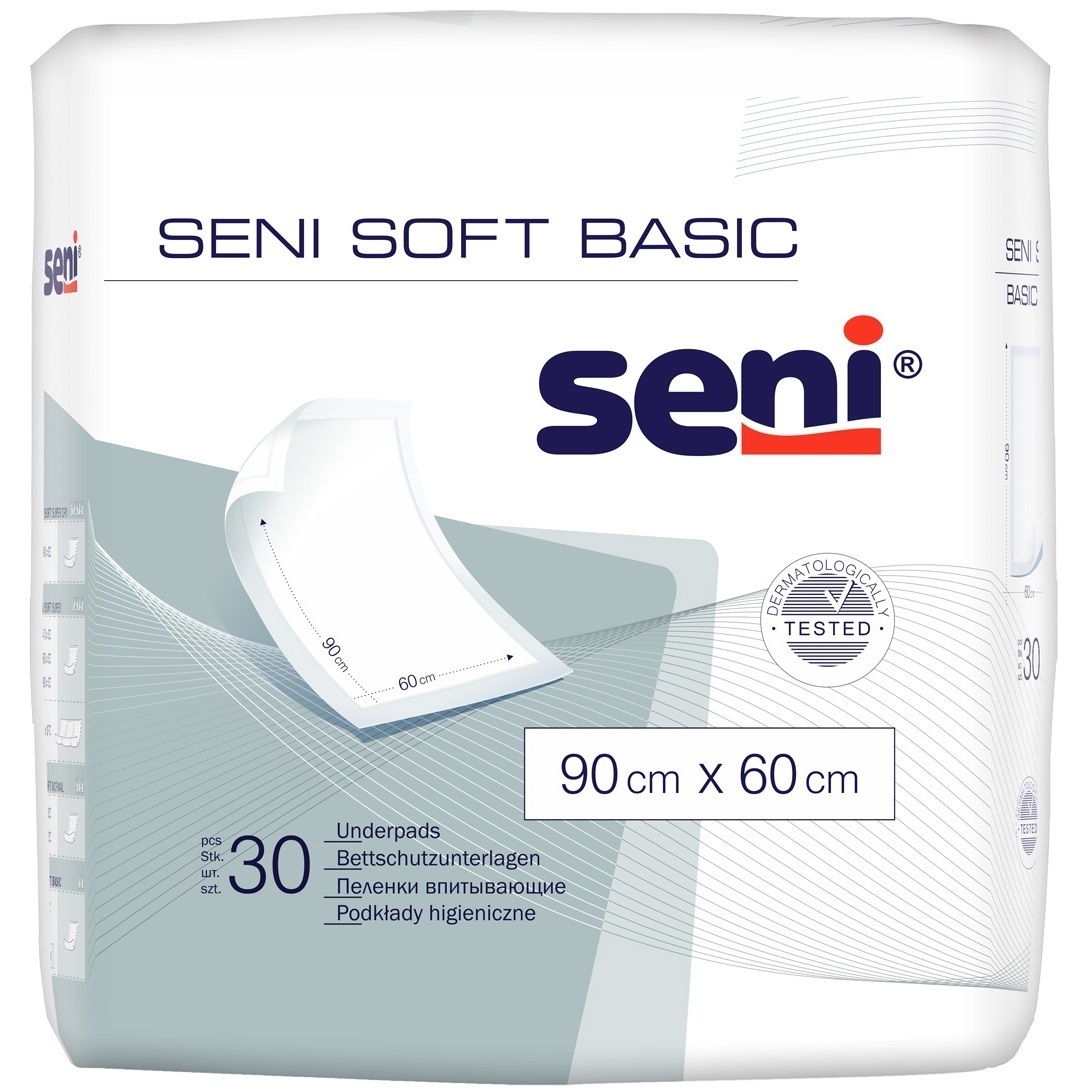 Одноразові пелюшки Seni Soft Basic 90х60 см 30 шт. (SE-091-B030-003) фото