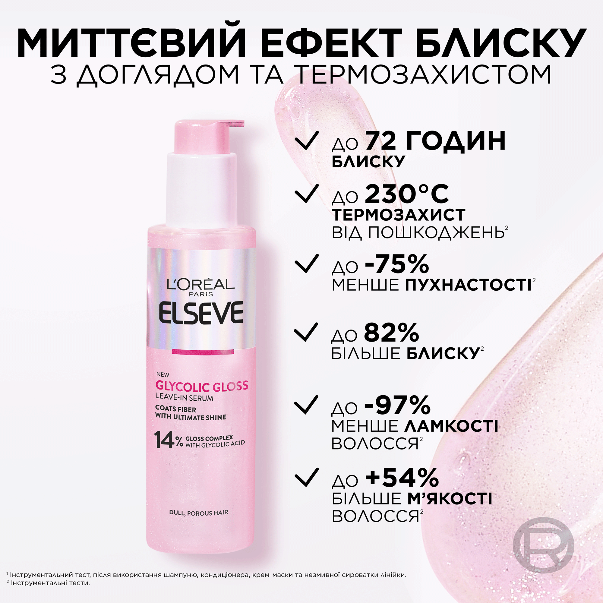 Несмываемая сыворотка для волос L'Oreal Paris Elseve Glycolic Gloss 150 мл фото4