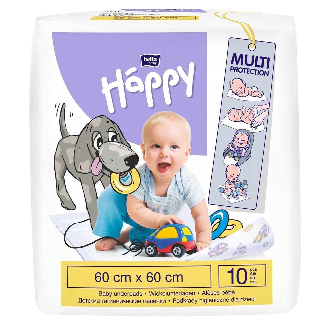 Одноразові пелюшки Bella Baby Happy, 60x60 см, 10 шт. (BB-091-6010-004) фото