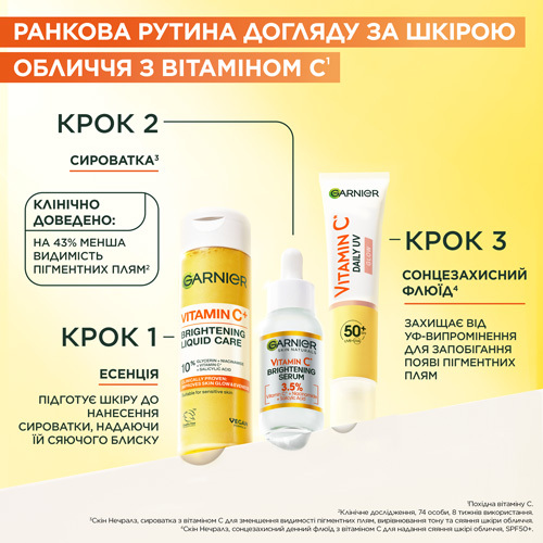 Есенція Garnier Vitamin C Brightenning Liquid Care 120 мл фото3