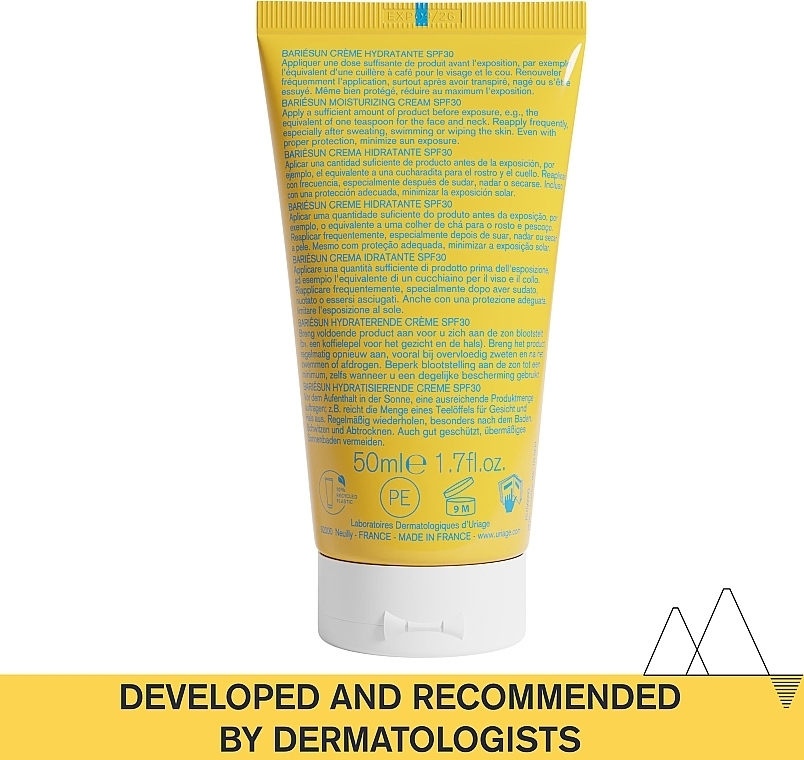 Сонцезахисний зволожуючий крем Uriage Bariesun SPF30 50 мл фото4