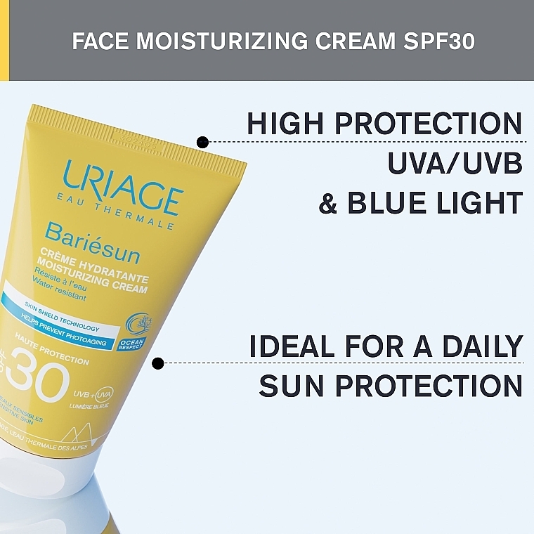 Сонцезахисний зволожуючий крем Uriage Bariesun SPF30 50 мл фото6