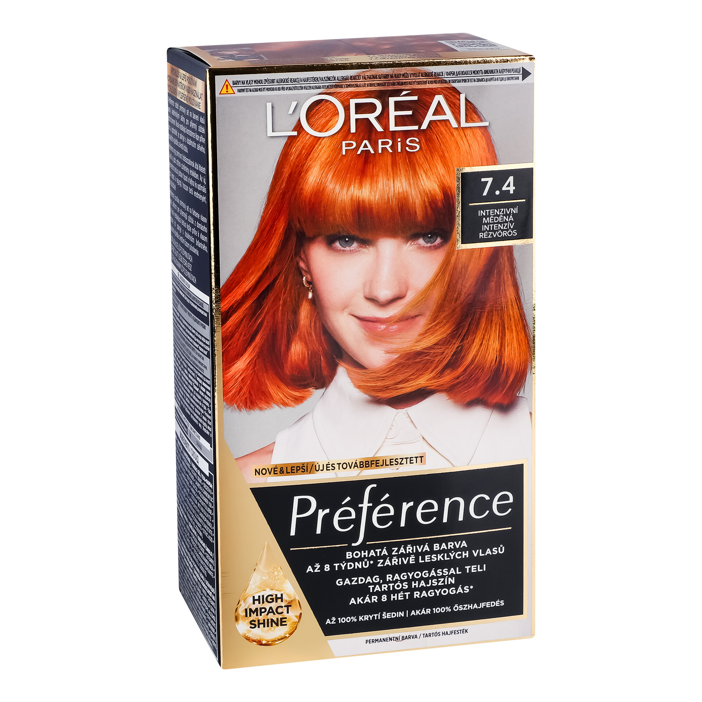 Стойкая краска для волос L'Oreal Paris Preference 7.4 Kupferblond 174 мл фото2
