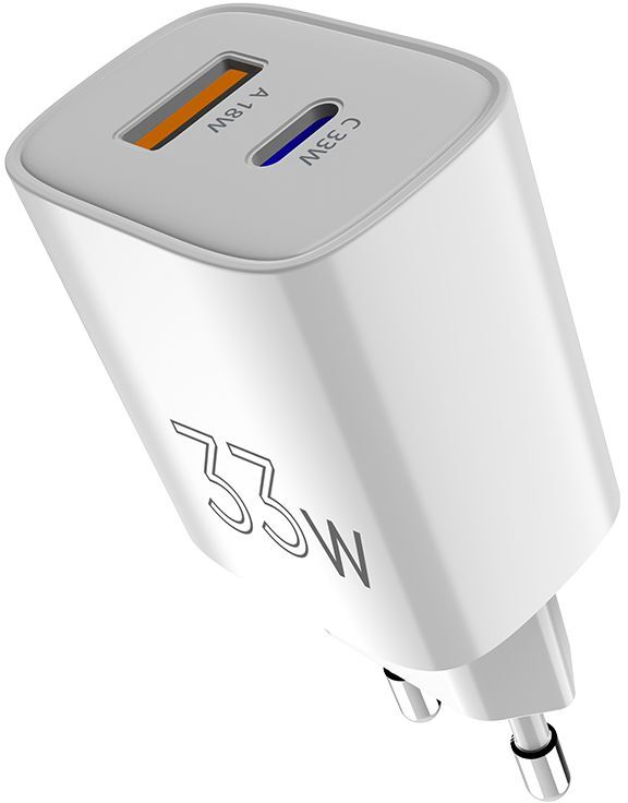 Мережевий зарядний пристрій Sigma X-power 33W PS33-01 (GaN PD/QC Charger, 1USB-C+1USB-A) фото